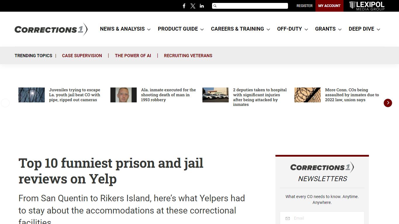 Top 10 funniest prison and jail reviews on Yelp - Corrections1